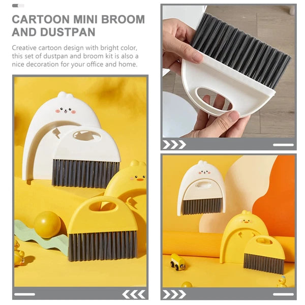 Mini Dustpan Set Child Baby Tabletop Cleaning Brush and Small Plastic Broom