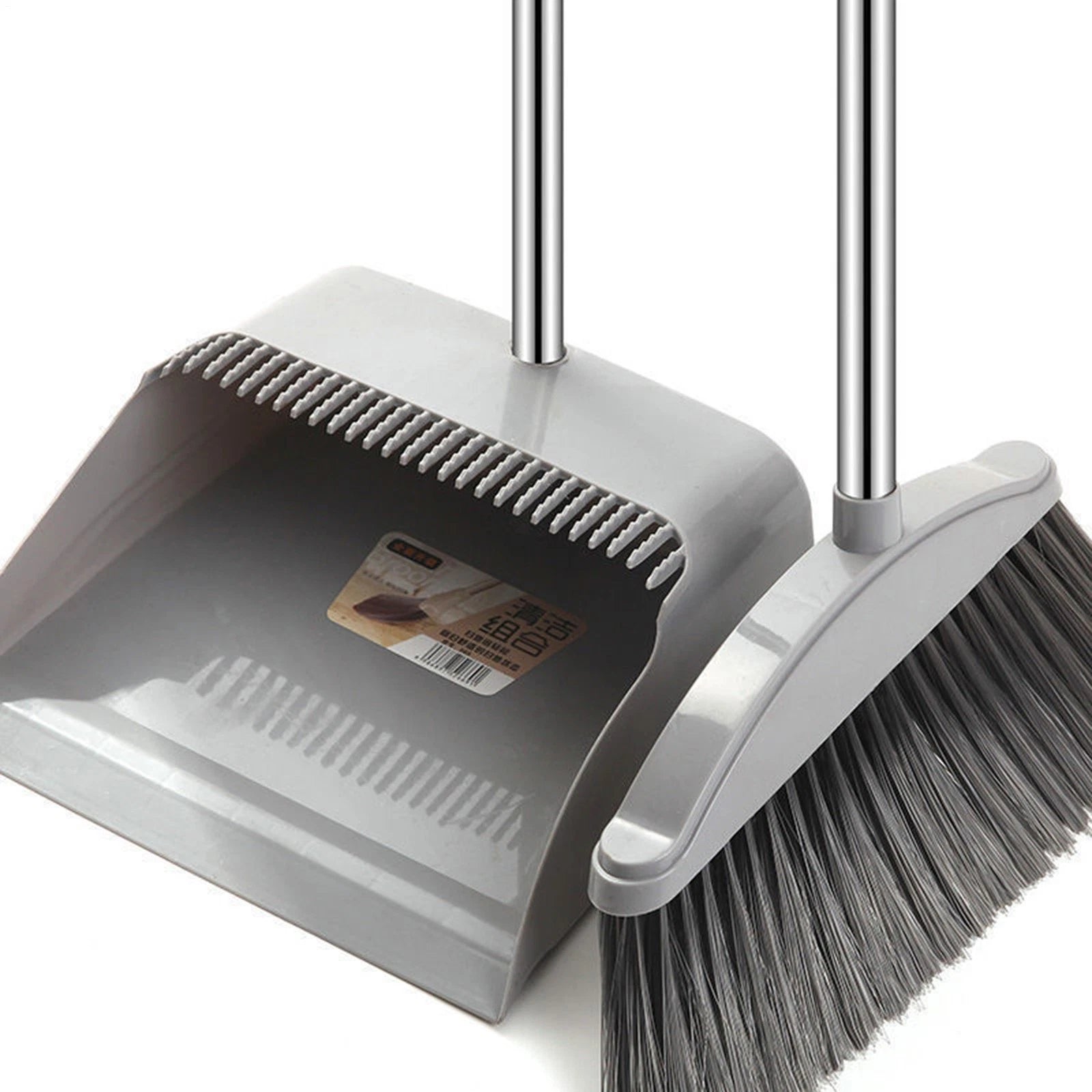 Broom And Dustpan Set Stand Up Broom And Dustpan With Teeth Lightweight Grand