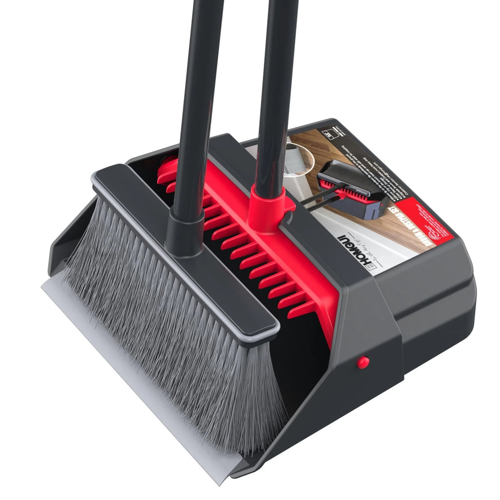 Broom with Dustpan Combo Set, Dust Pans with Long Handle, Brooms with Dustpan...