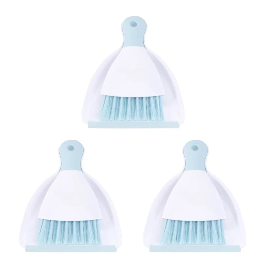 3 Pieces Convenient Small Dustpan Set Household Supplies Desktop Cleaner