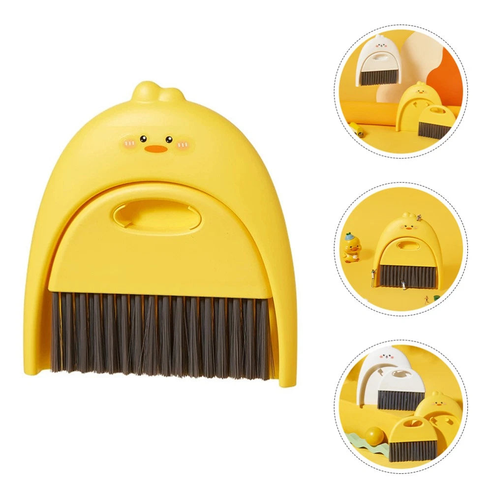 Mini Dustpan Set Child Portable Broom Tabletop Cleaning Brush and