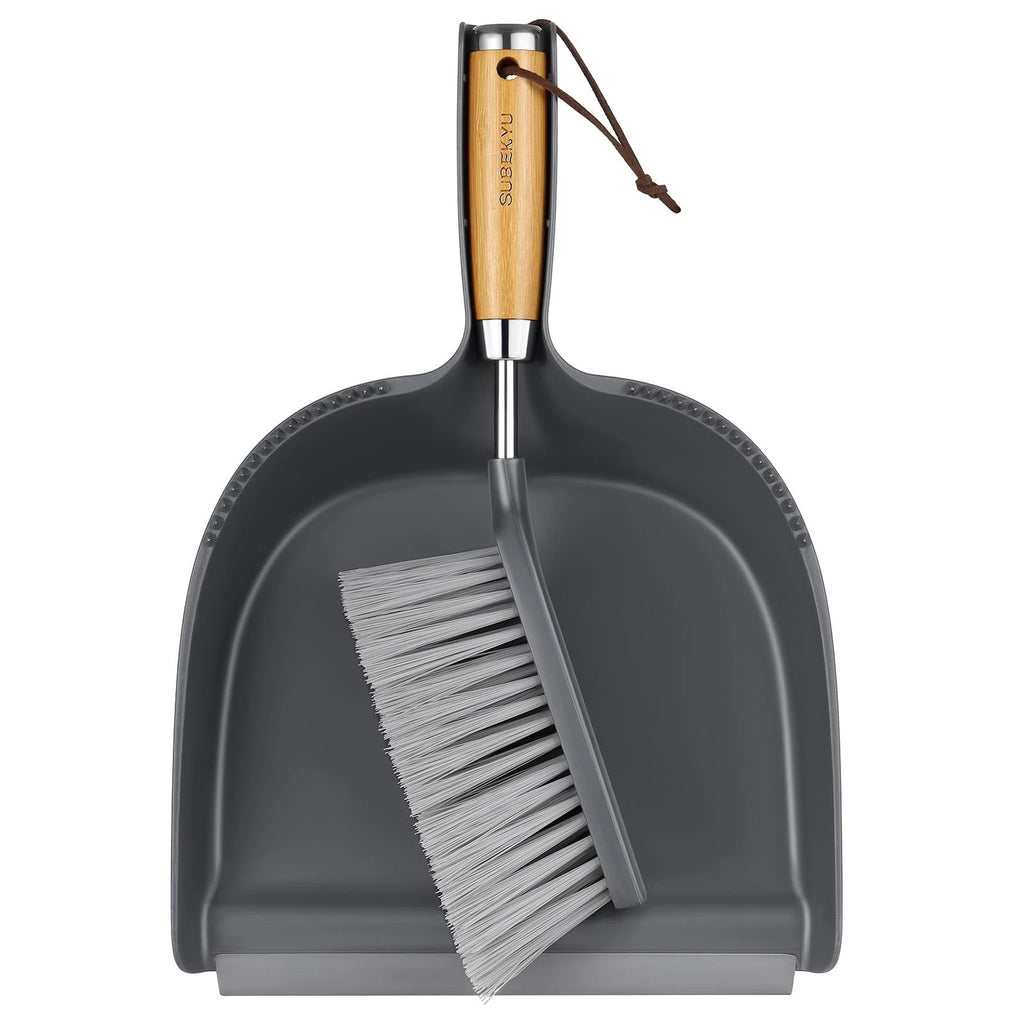 Dustpan and Brush Set with Stainless Steel Handle Mini Broom and Small