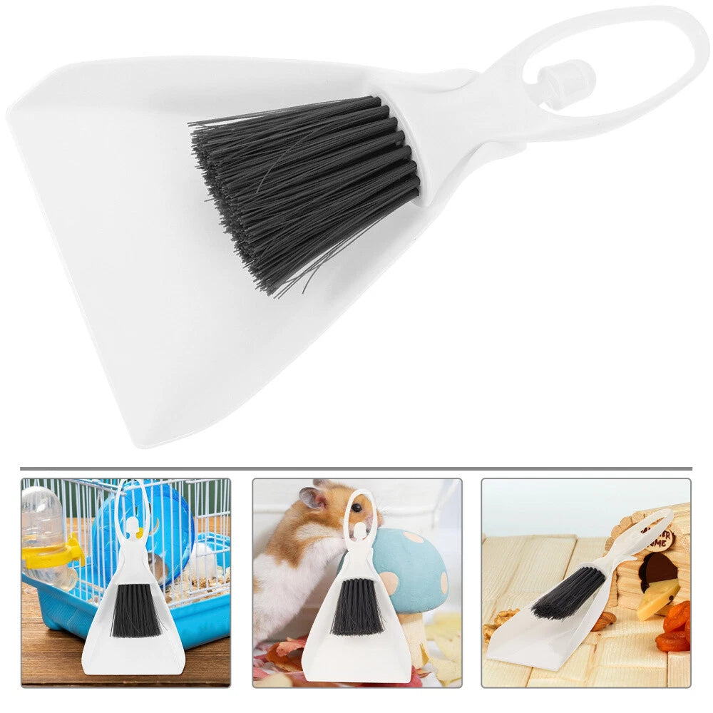 1 Set of Hamster Small Broom Dustpan Set Mini Cleaning Brush with Dustpan for