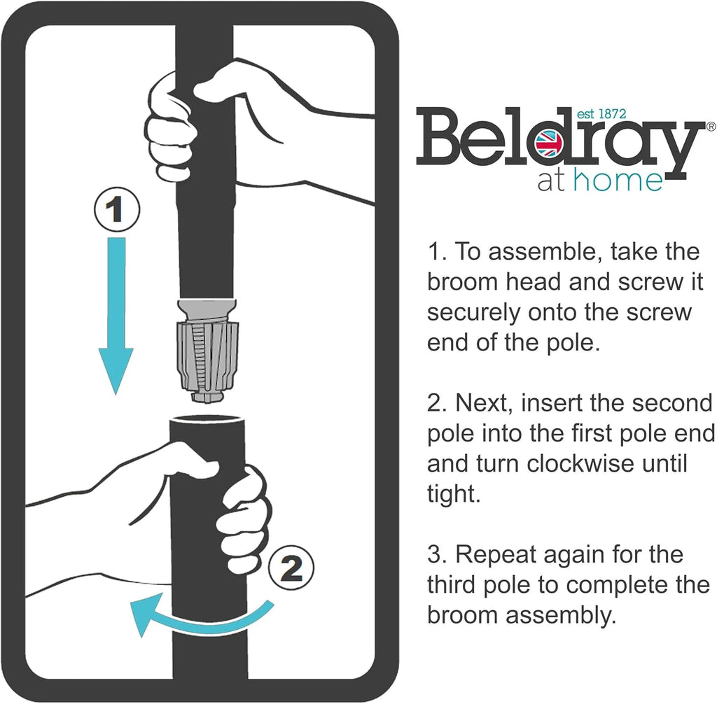 Cleaning Bundle with Broom, Dustpan and Brush Set, Scrubbing Brush