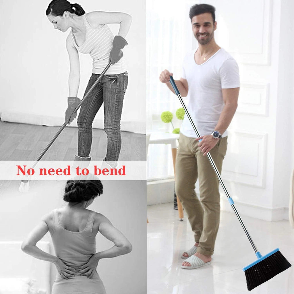 Broom and Dustpan Set for Home 2025 Indoor Outdoor Broom with Dustpan Combo Set