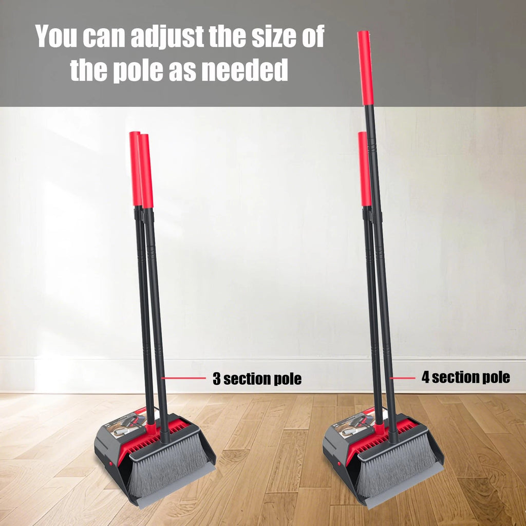 Broom with Dustpan Combo Set, Dust Pans with Long Handle, Brooms with Dustpan...