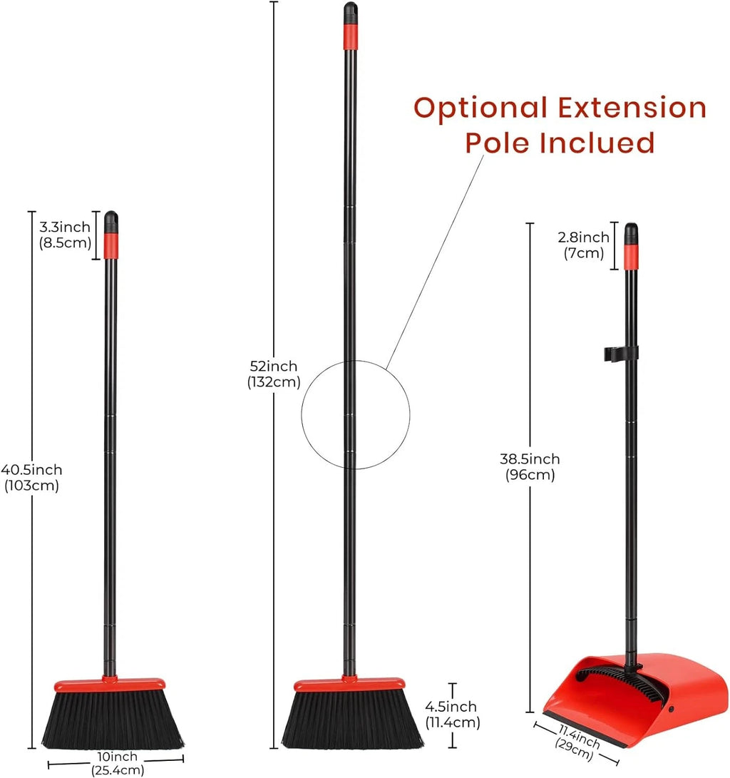 Broom dustpan set, suitable for home kitchen, office hall floor.