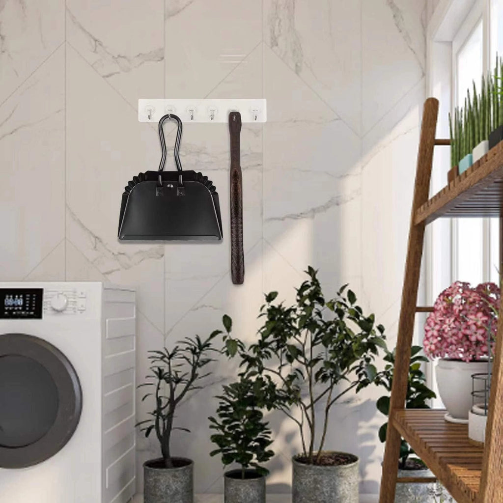 Dustpan and Brush Set-Handheld Angled and Broom Whisk Wood Mini pans Heavy Duty