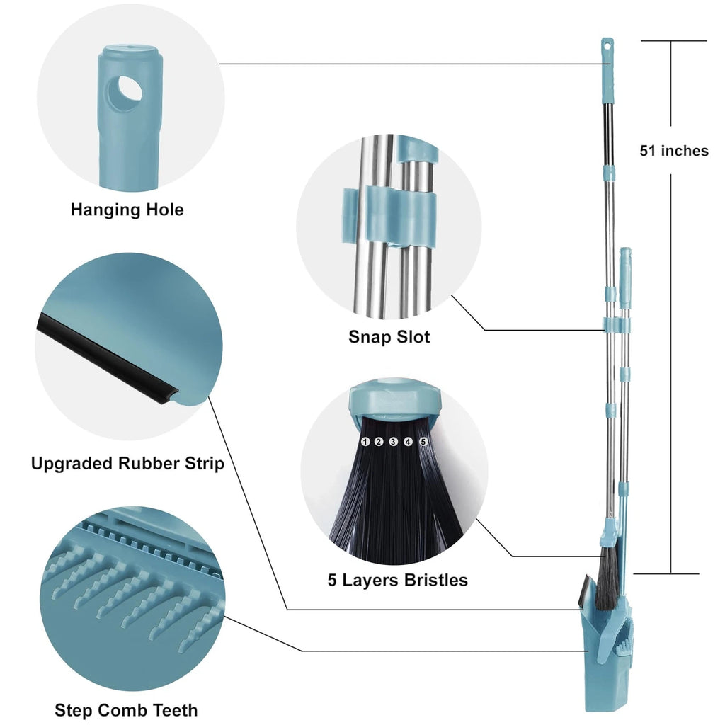 Upgrade Broom And Dustpan Set Broom With Dustpan Combo Set Large Broom And Dust