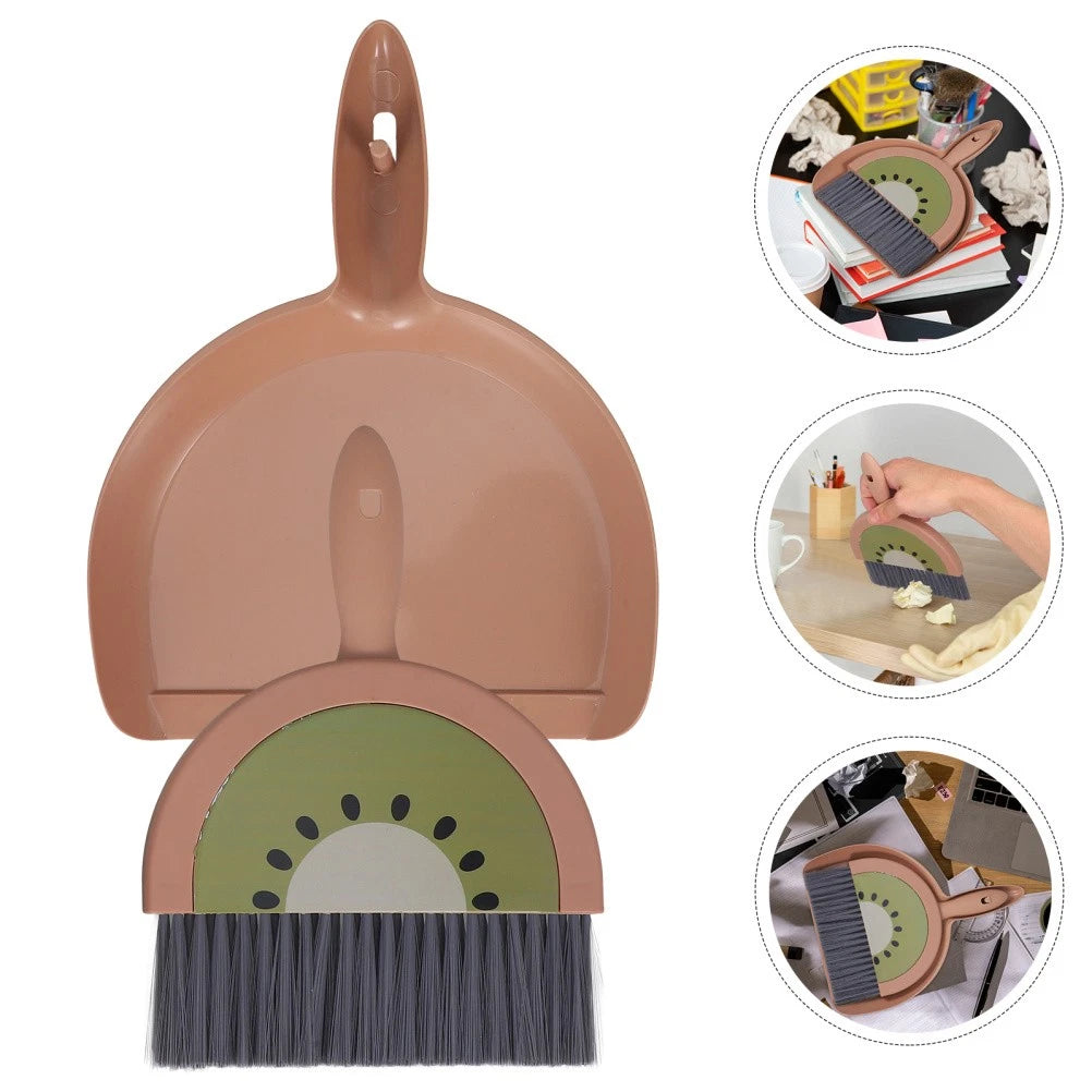 Mini Broom Set Sweeping Brush and Dustpan Desktop Small Dad Child with