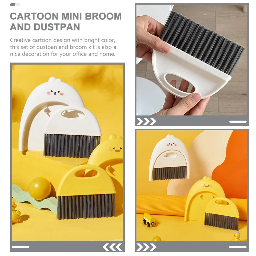 Mini Dustpan Set Child Baby Tabletop Cleaning Brush and Small Plastic Broom
