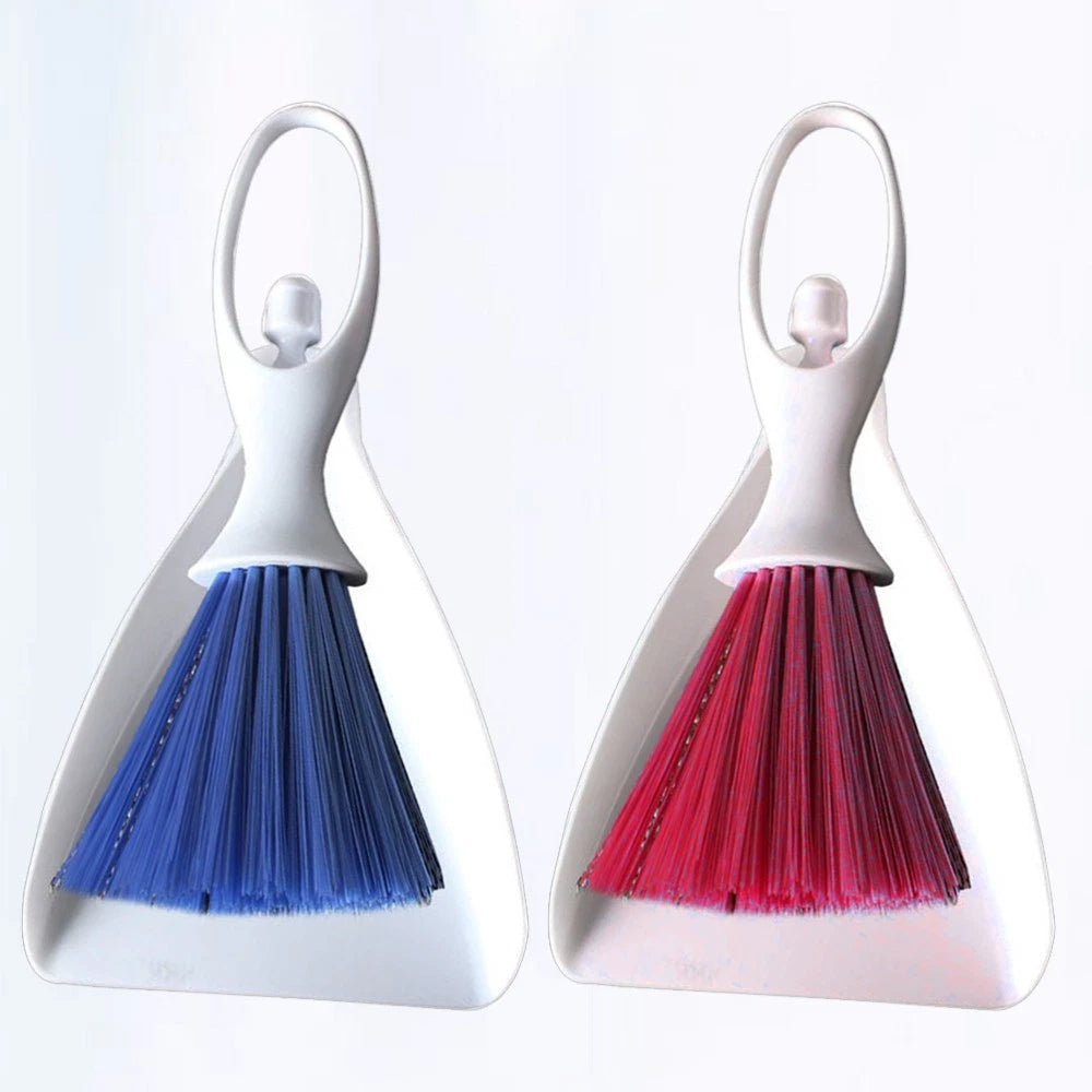2 Sets Desktop Broom Small Dustpan Table Brush Cleaner Household Supplies