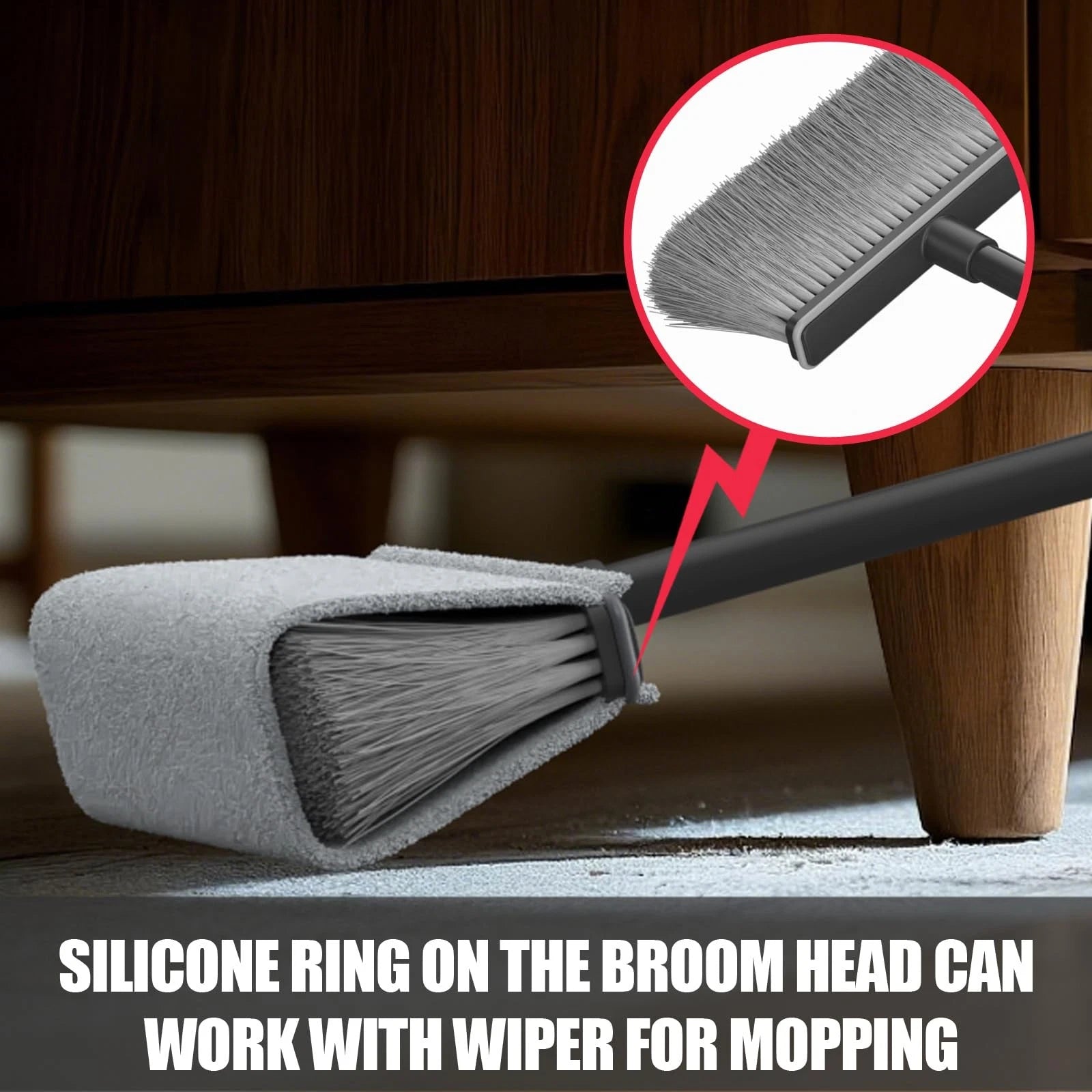 Broom with Dustpan Combo Set, Dust Pans with Long Handle, Brooms with Dustpan...