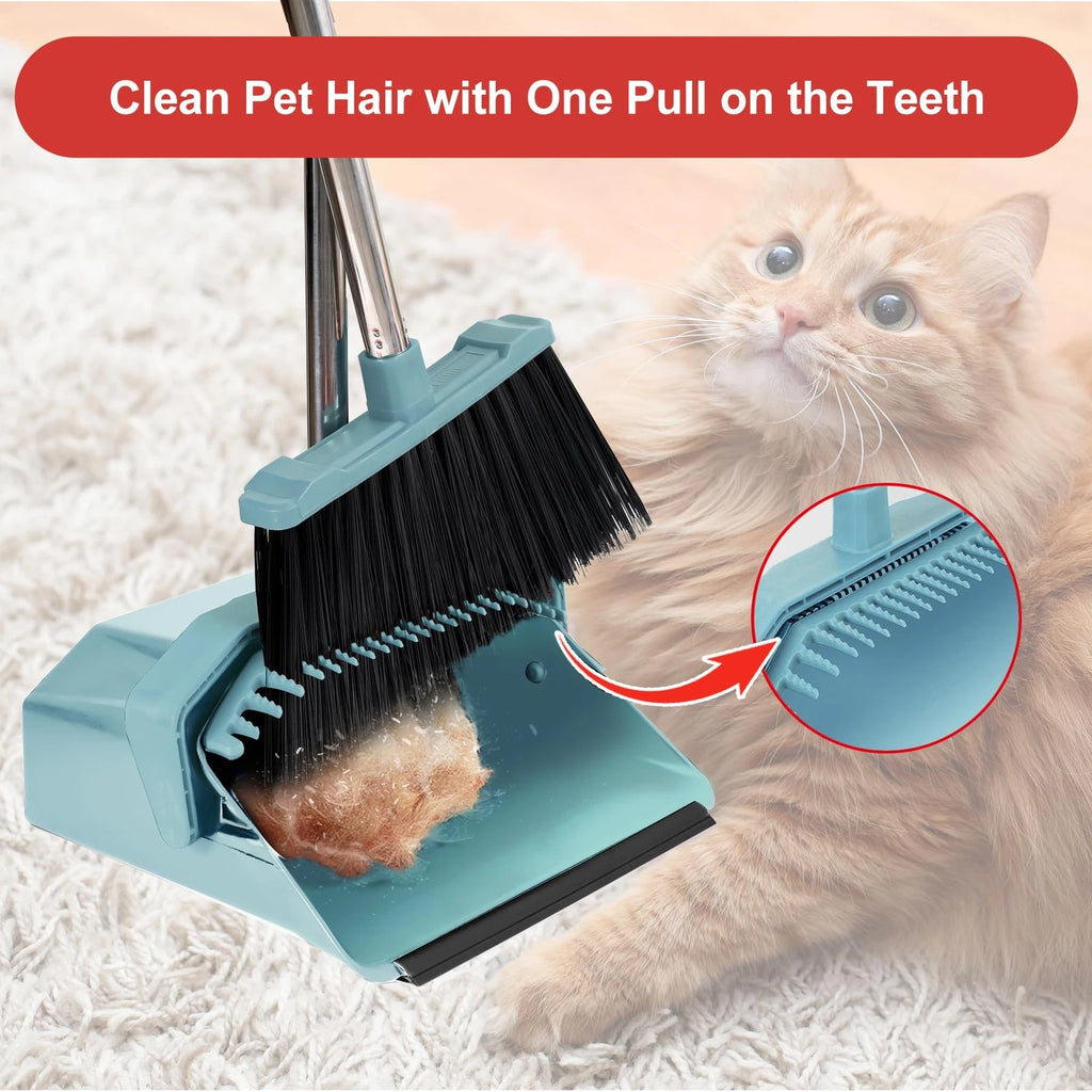 Upgrade Broom And Dustpan Set Broom With Dustpan Combo Set Large Broom And Dust