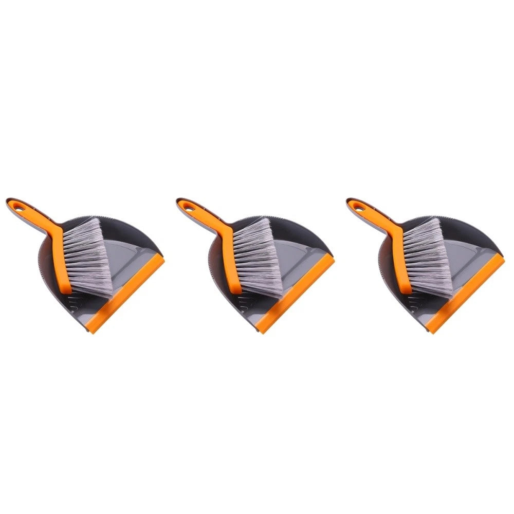3 Count Mini Broom Set Dust Pan and Brushes Desktop Hand Dustpan Small