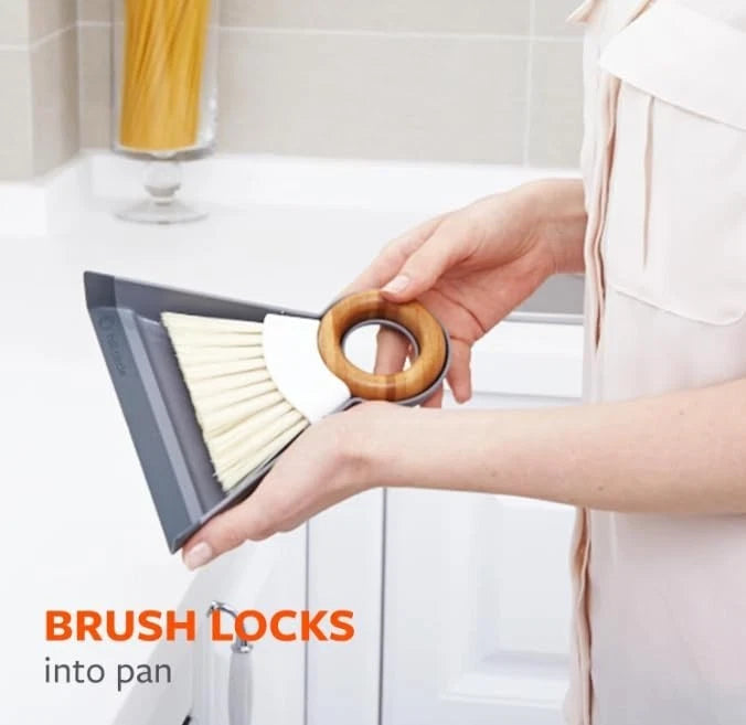 Tiny Team Mini Broom & Dustpan Set - Eco-Friendly Compact Cleaning Solution