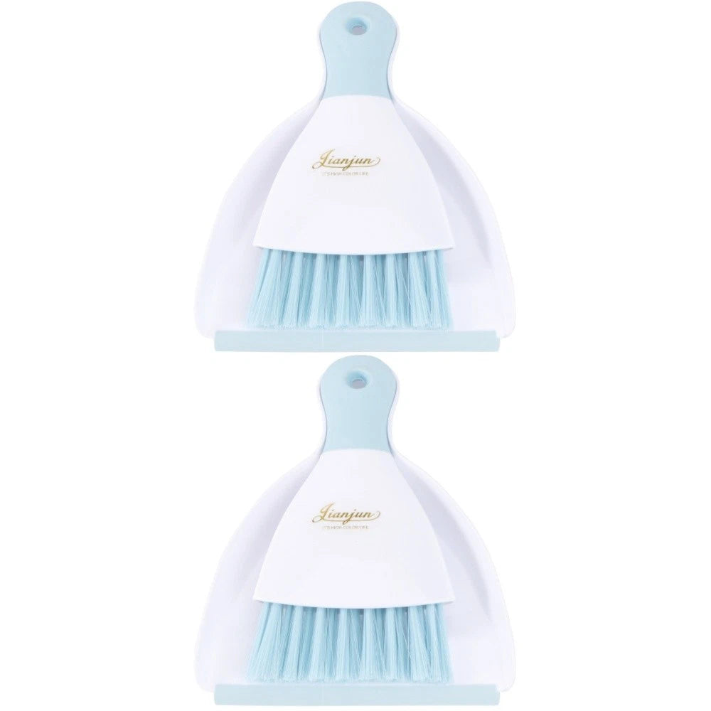 2 Pieces Convenient Small Dustpan Set Household Supplies Desktop Cleaner
