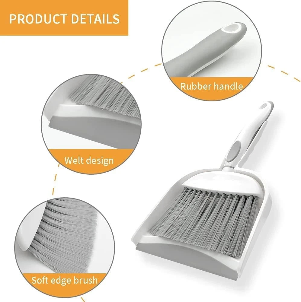 Dust pan, Mini Dustpan and Brush Set, Small Broom and Dustpan Set, Small Hand...