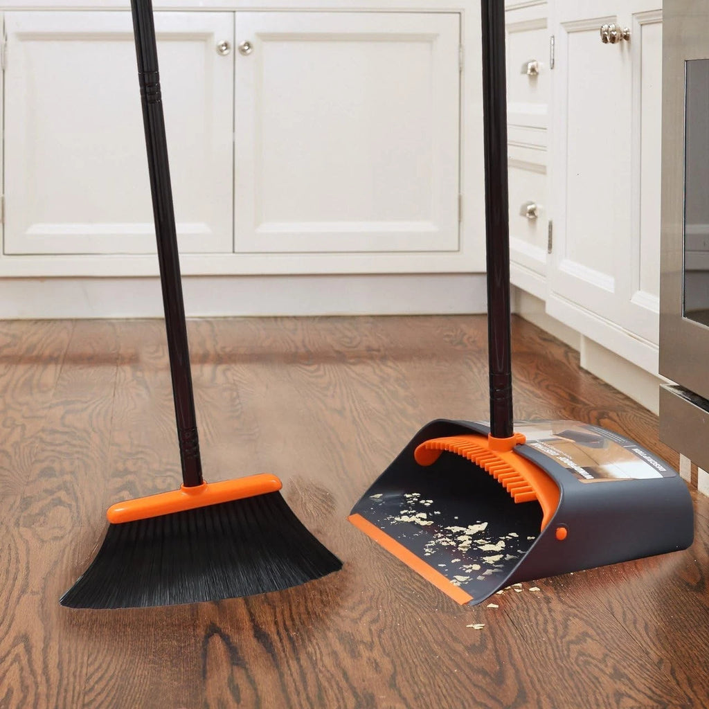 Broom dustpan set, suitable for home kitchen, office hall floor.