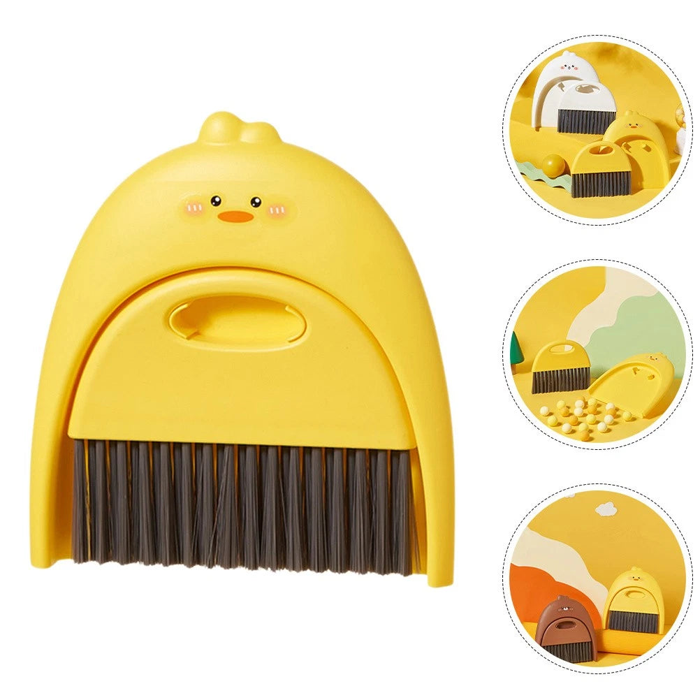 Mini Dustpan Broom Set Toddler Baby and Brush Small Hand Sweeping Countertop