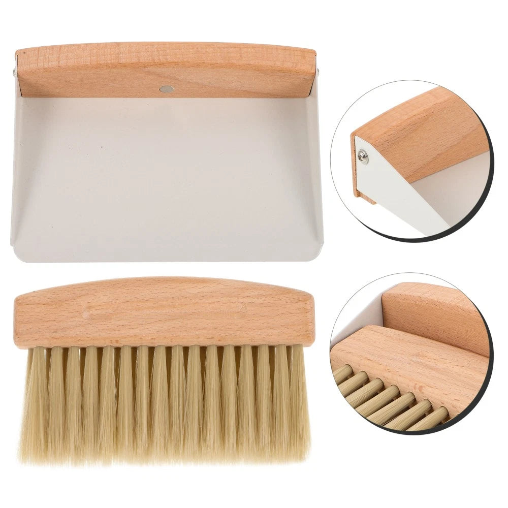 Dustpan Brush Mini Desktop Cleaning Kit Office Tabletop and Set Broom Hand