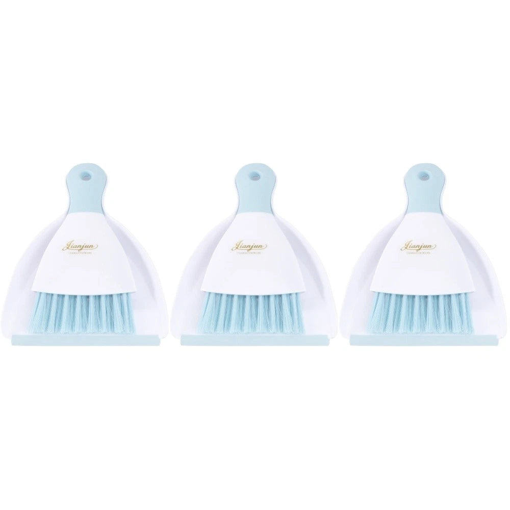 3 Pieces Convenient Small Dustpan Set Household Supplies Desktop Cleaner