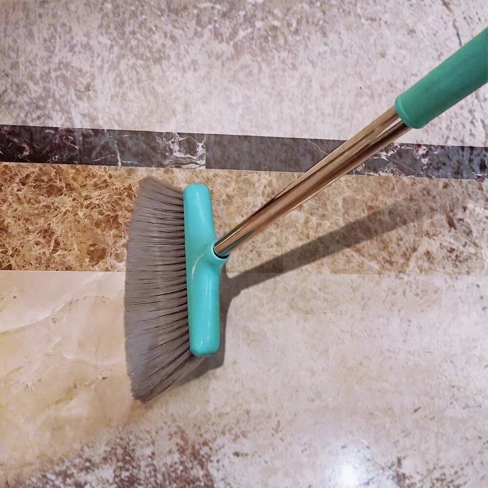 Broom and Dustpan Set Lightweight Upright Lobby Broom and Dust Pan Combo with...