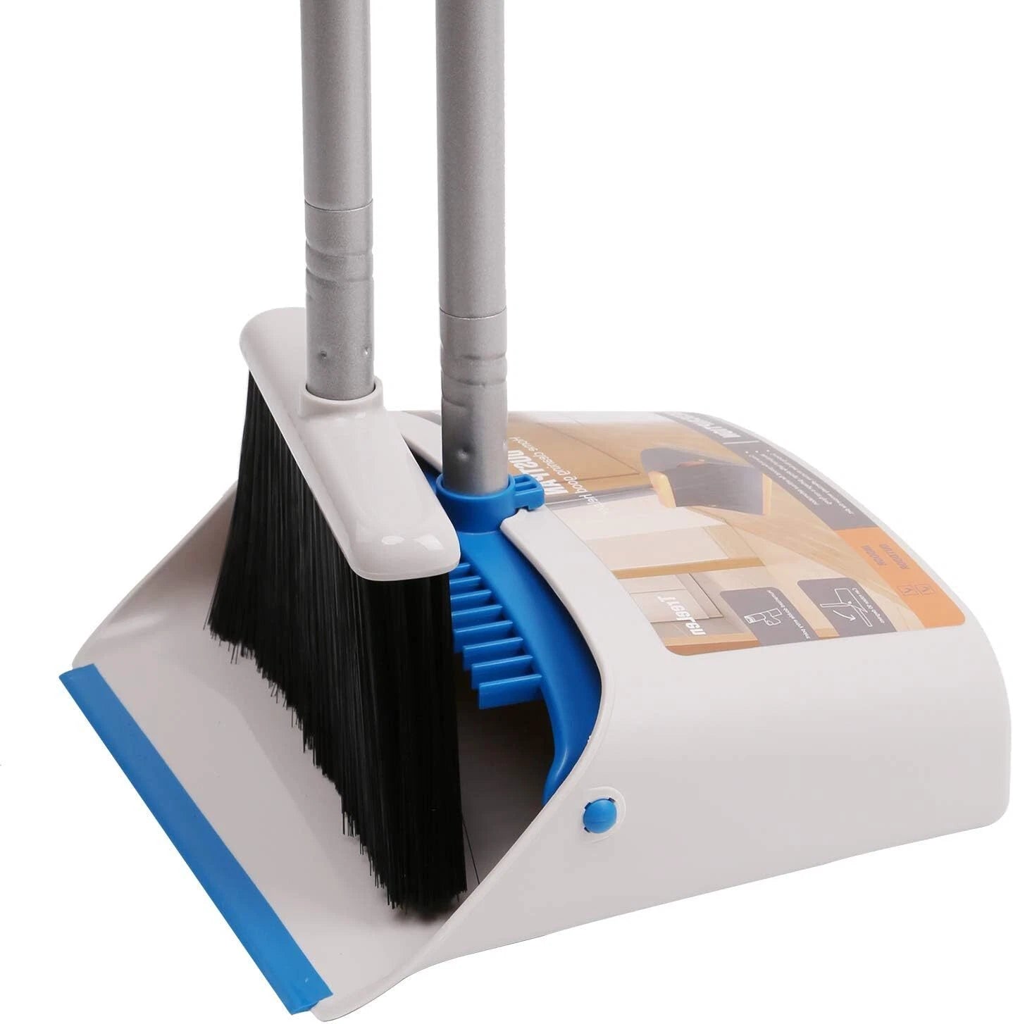 TreeLen Upright Long Handle Broom and Dustpan Combo Set Household Clesning Tool