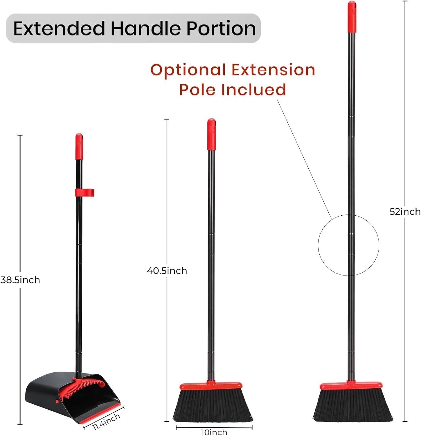 Broom dustpan set, suitable for home kitchen, office hall floor.