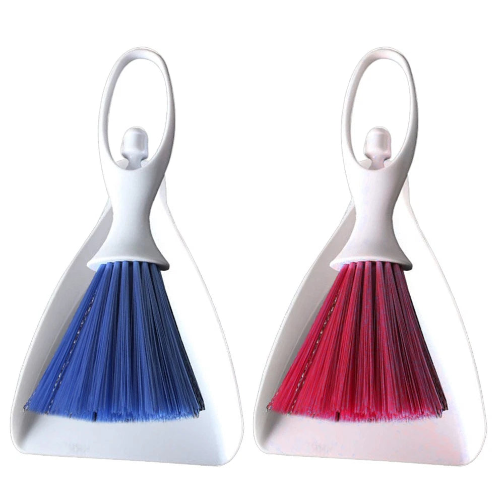 2 Sets Desktop Broom Small Dustpan Table Brush Cleaner Household Supplies