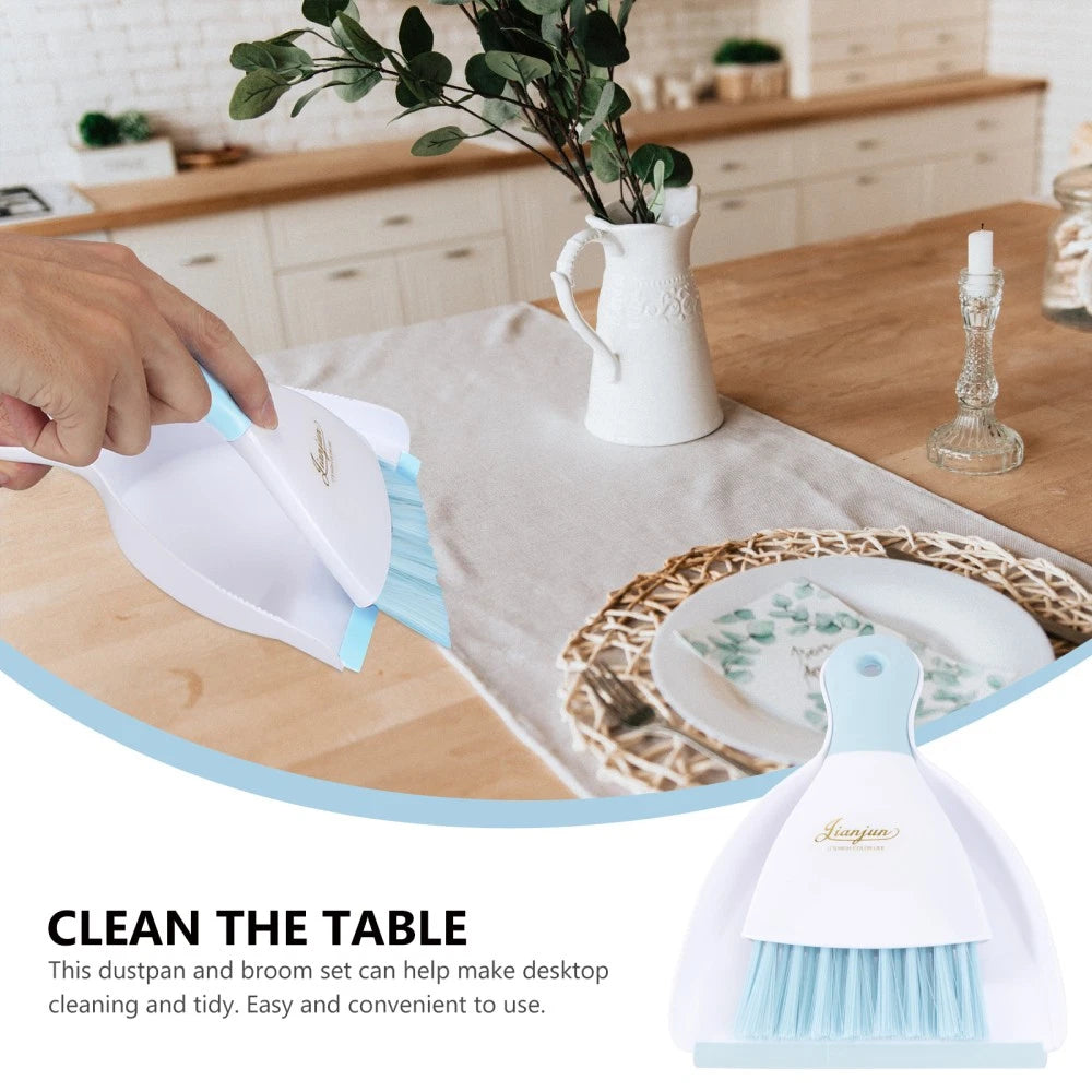 2 Pieces Convenient Small Dustpan Set Household Supplies Desktop Cleaner