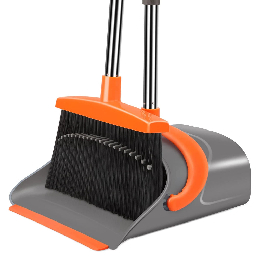 Broom and Dustpan Set for Home, Broom and Dustpan Combo for Office, Long Hand...