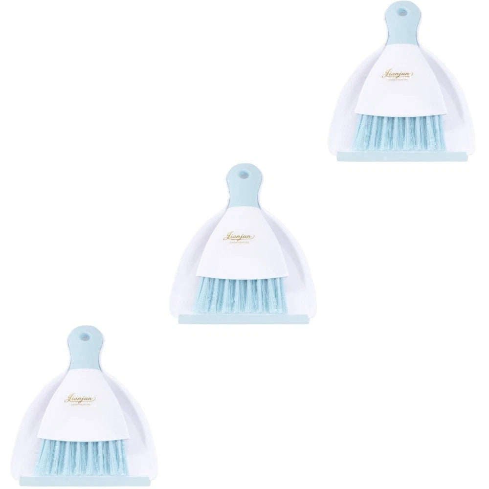 3 Pieces Convenient Small Dustpan Set Household Supplies Desktop Cleaner