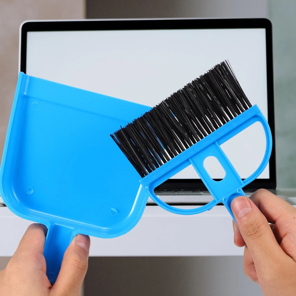 3 Sets of Small Brooms and Dustpans Handheld Dustpans and for Countertop Table