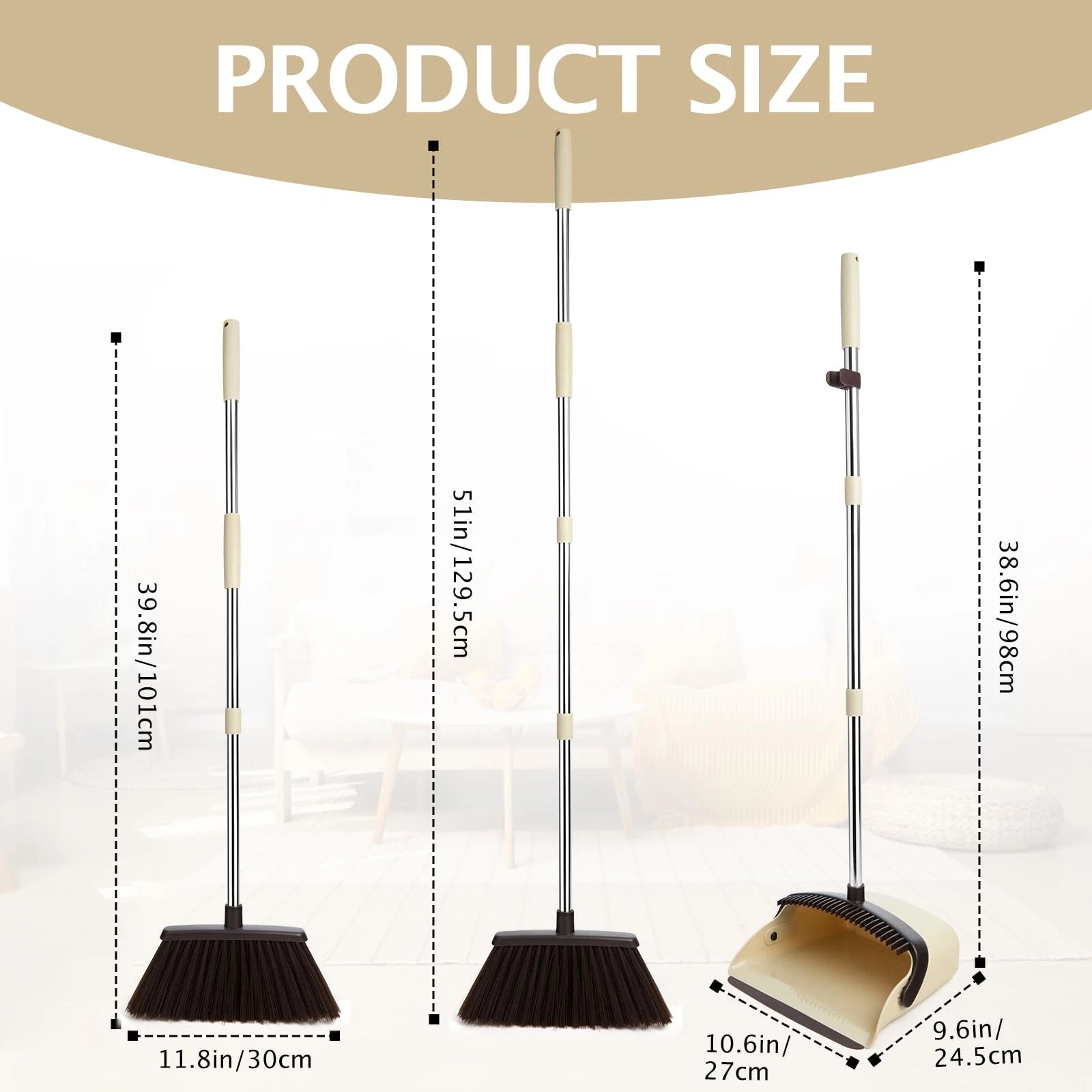 Broom And Dustpan Set Dustpans With Broom Combo For Home Heavy Dust Broom And Du