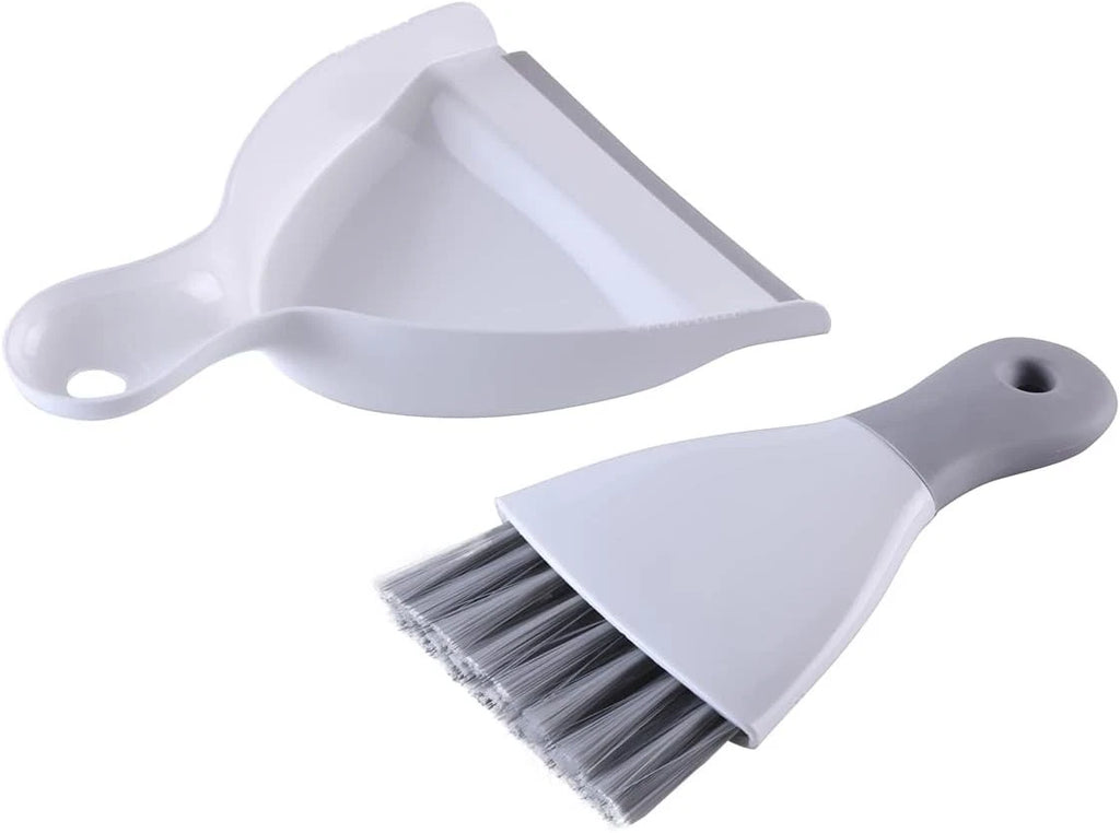 Small dustpan and brush set, broom and dustpan with rubber edge