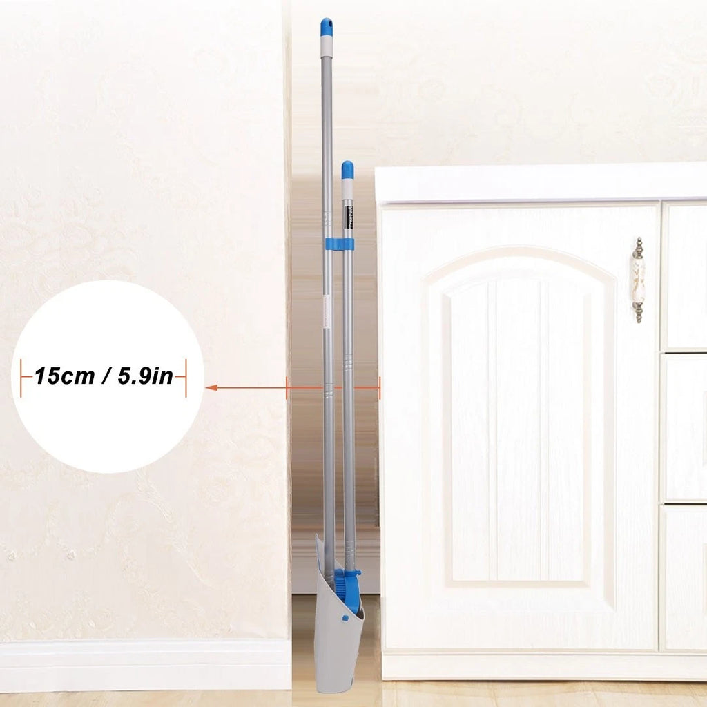 TreeLen Long Handle Broom and Dustpan Set,Upright Dust Pan Combo for Home, Ki...