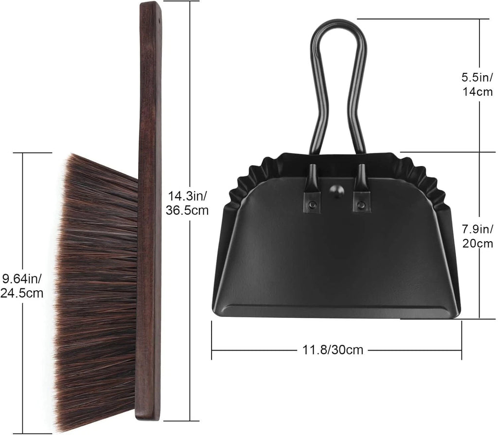 Dustpan and Brush Set-Handheld Angled Dust Pan and Hand Broom SetWhisk Broom ...