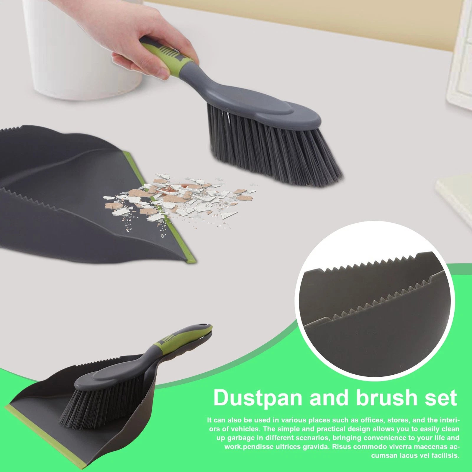 Dust Broom And Pan Set Household Cleaning Kit Handheld Hand Broom And Pleasant