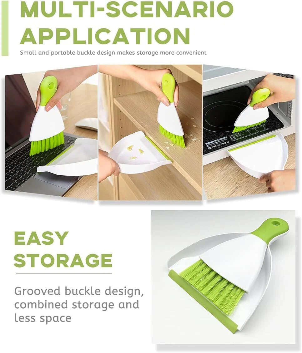 Dust pan Broom Brush Dustpan - Small and 1set, Light Green