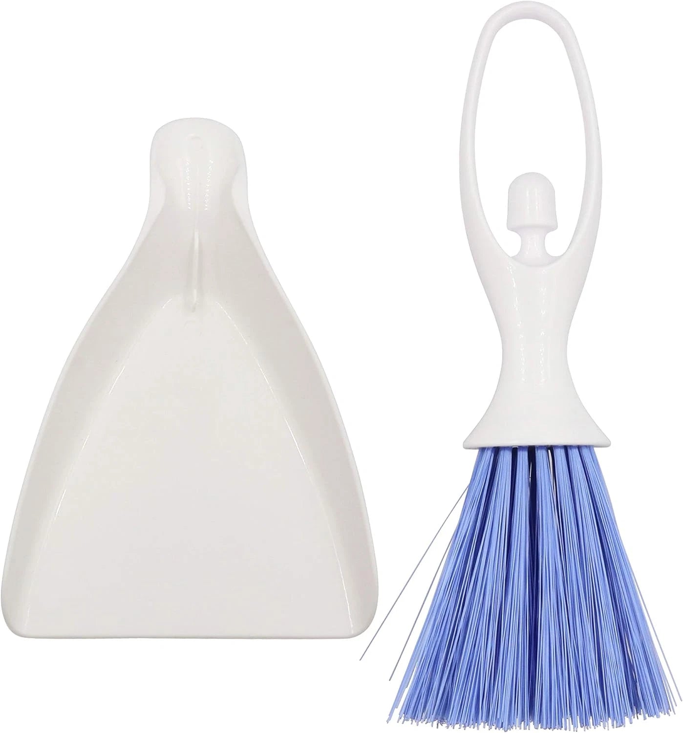 Hand Broom and Dustpan Set, Mini Brush Nesting Tiny Cleaning Whisk, Ergonomic Gr