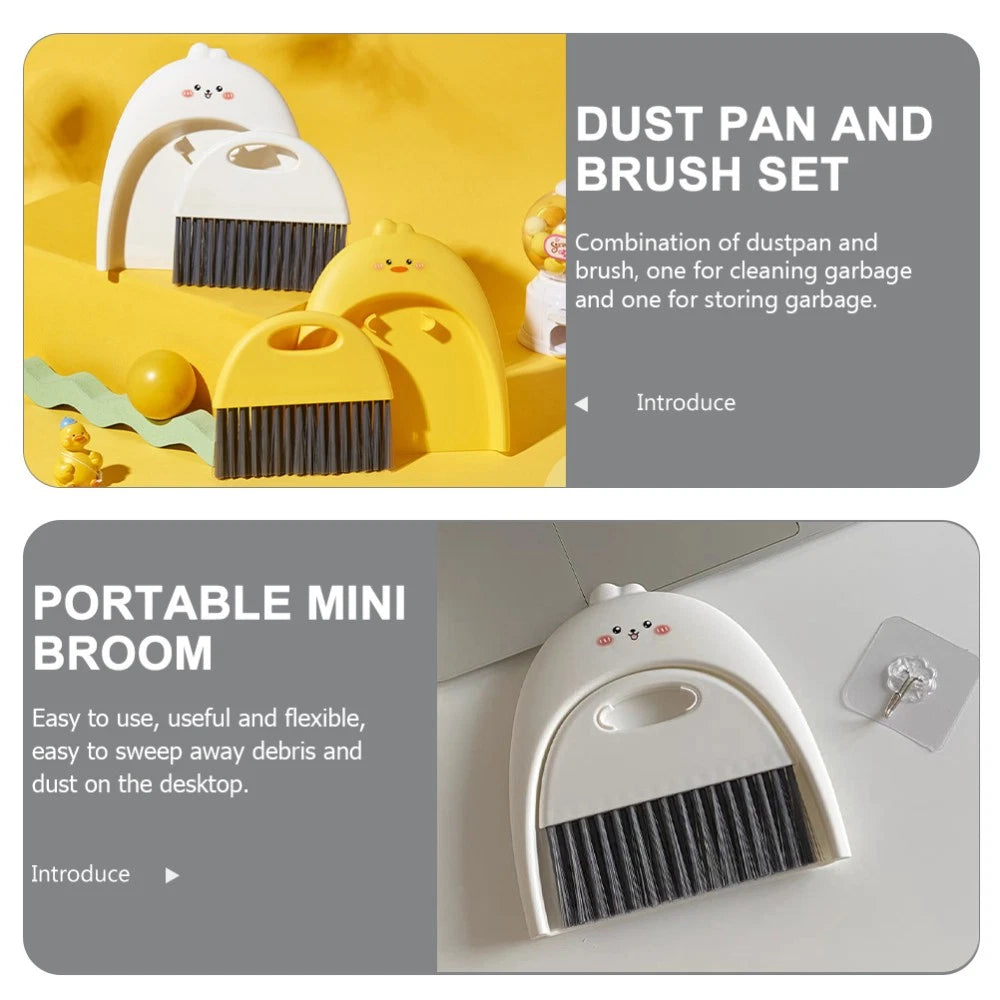 Mini Dustpan Set Child Baby Tabletop Cleaning Brush and Small Plastic Broom