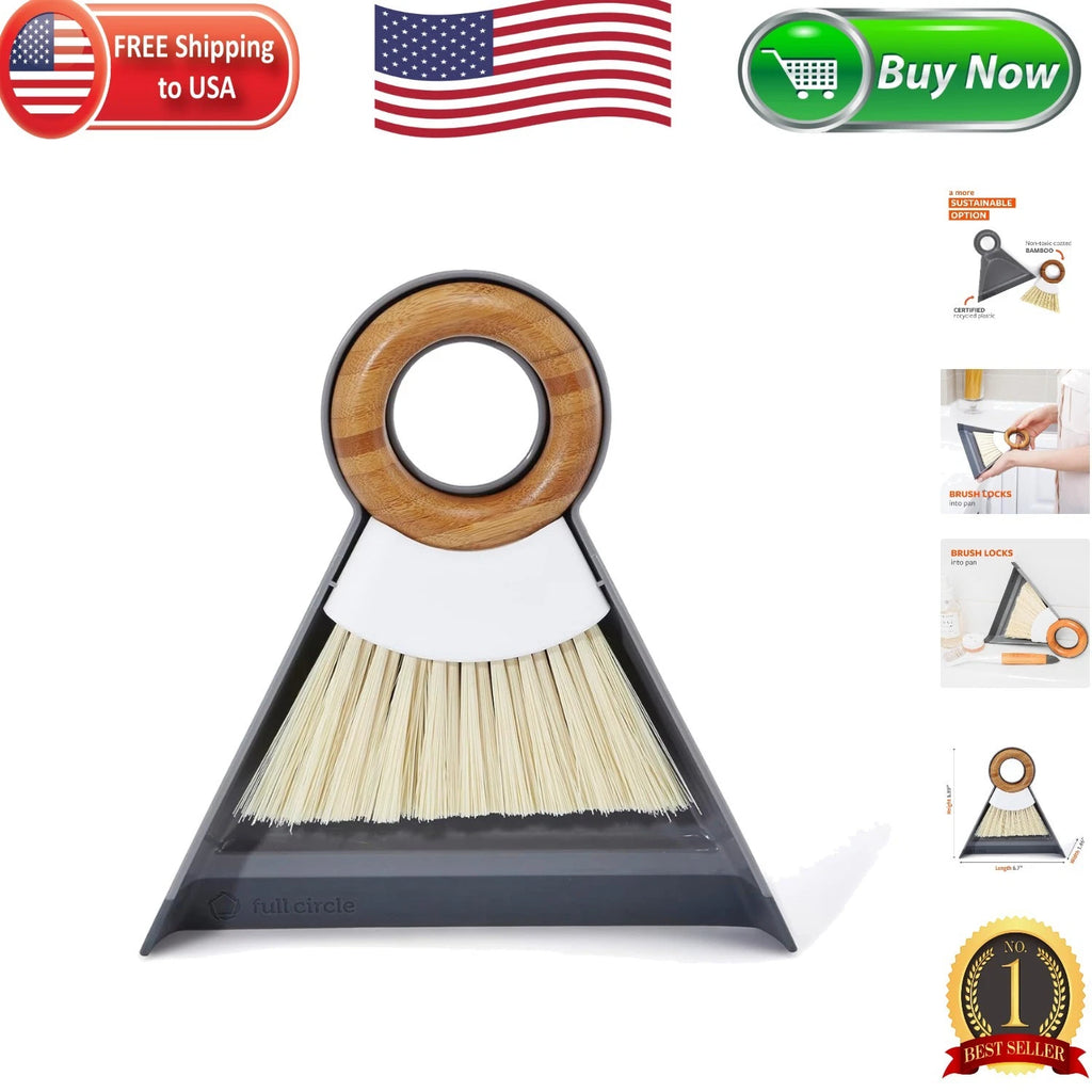 Tiny Team Mini Broom & Dustpan Set - Eco-Friendly Compact Cleaning Solution