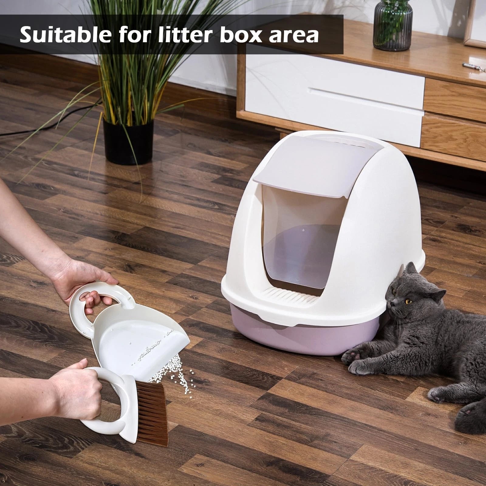 Mini Hand Broom and Dustpan Set Small Brush and Pan for Cleaning Home Camping...