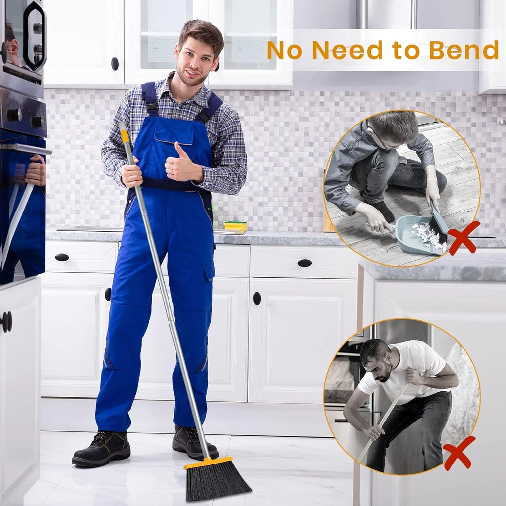 Broom dustpan set, suitable for home kitchen, office hall floor.