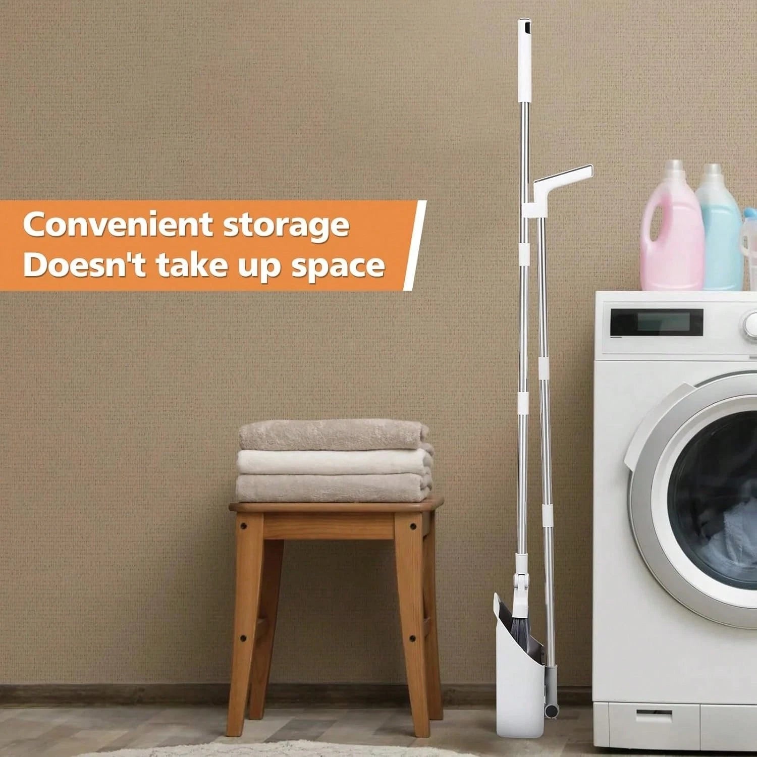 NGE-3-In-1 Broom And Dustpan Set, Soft Bristle, 180 Degree Rotatable Broom Dustp