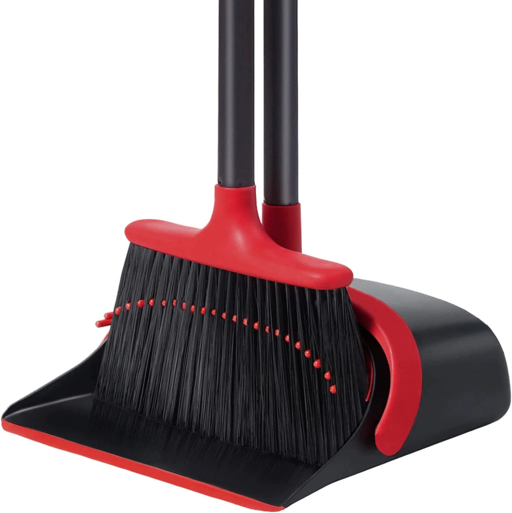 Broom and Dustpan Set for Home, Upgrade 52" Long Handle with Stand up Dustpan Co