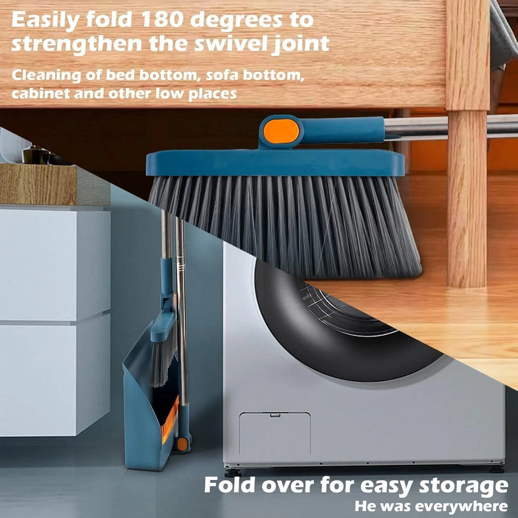 2PCS/Set Folding Dustpan Broom Set Magic Broom Cleaning Floor Cleaning Squeegee