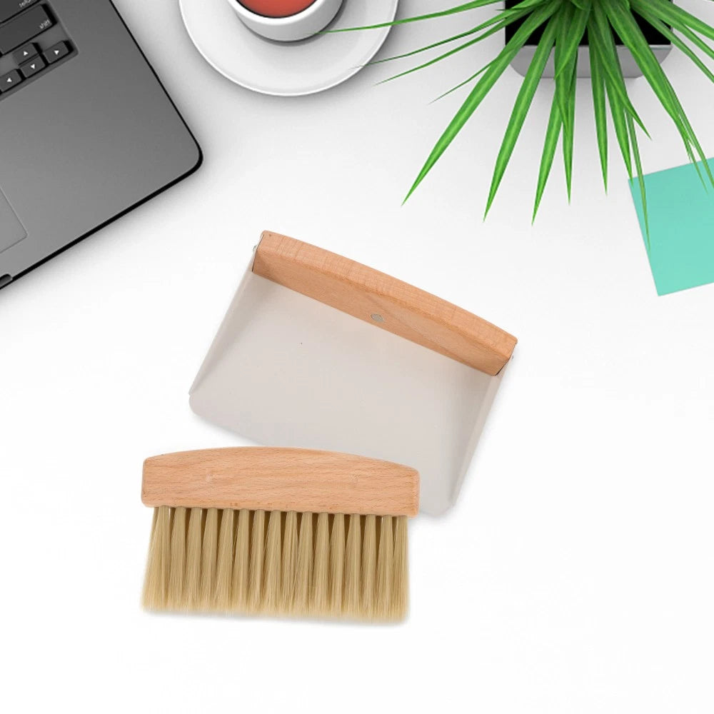 Dustpan Brush Mini Desktop Cleaning Kit Office Tabletop and Set Broom Hand