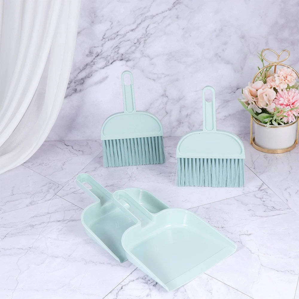 2 Sets Mini Dustpan Broom Pet Cage Cleaning Supplies Small Brush